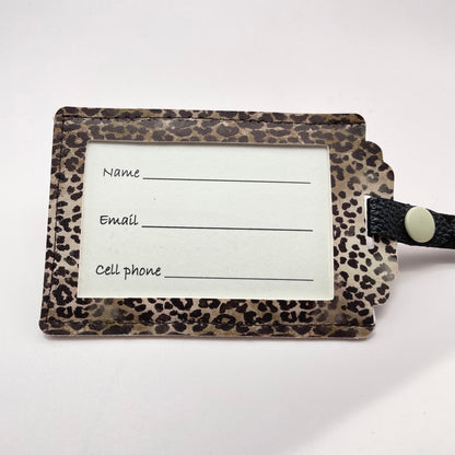 Leopard Luggage Tag