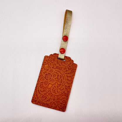 Pumpkin Butterlace Luggage Tag