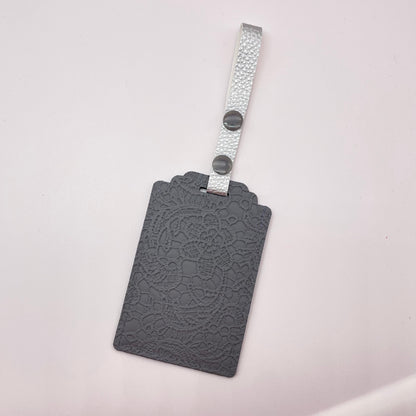 Charcoal Butterlace Luggage Tag