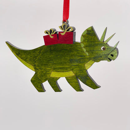 Triceratops Layered Wood Ornament