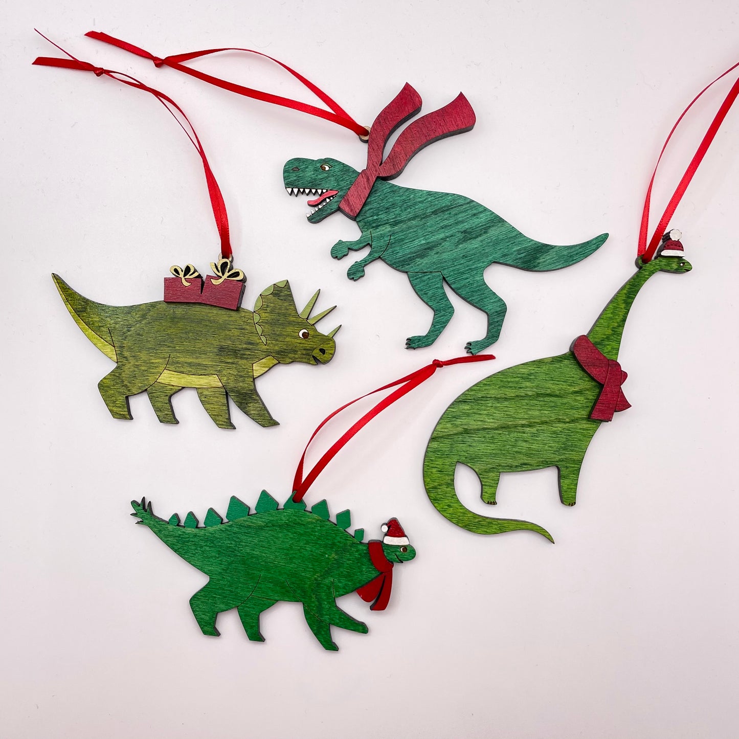 T-Rex Layered Wood Ornament