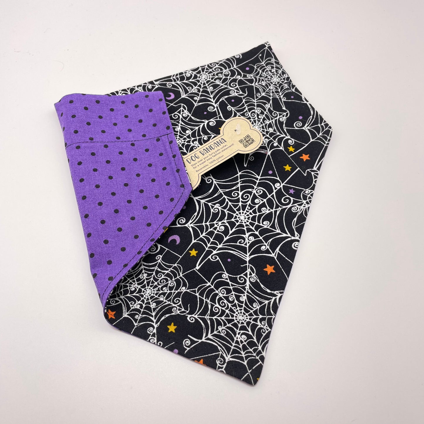 Halloween Web / Purple Polka Dot Dog Bandana