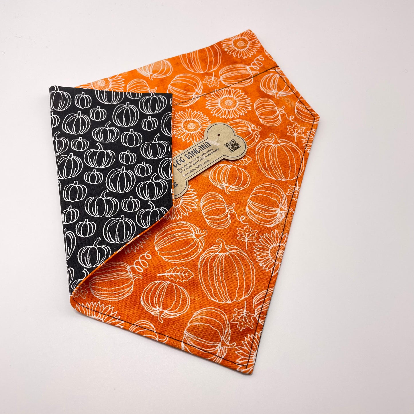 Sketched Pumpkin Toss / Chalkboard Pumpkins Dog Bandana