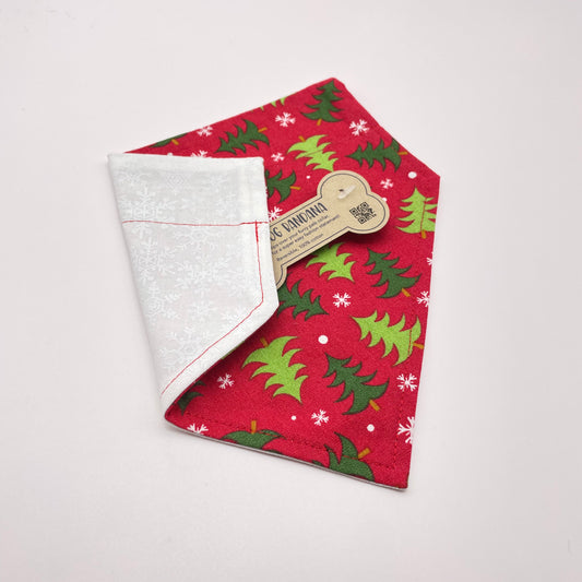 Christmas Tree Toss / Snowflakes Dog Bandana