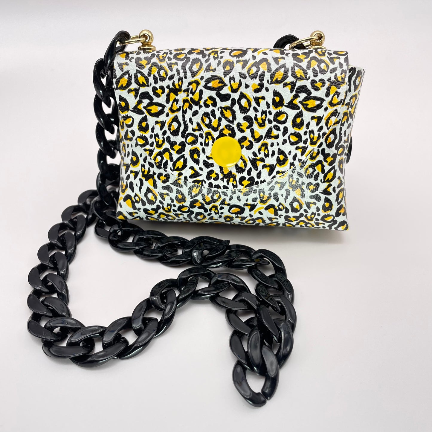 Black & Gold Leopard Petite Purse