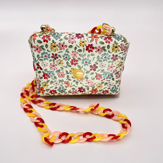 Peach & Red Floral Petite Purse