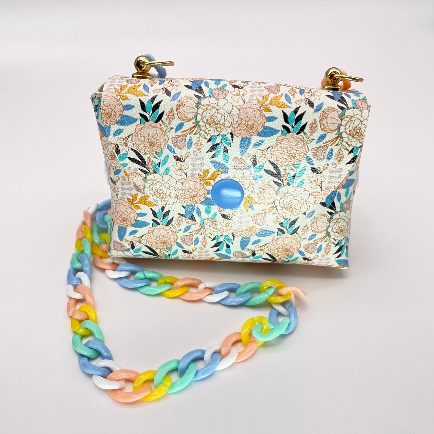 Peach Floral Petite Purse