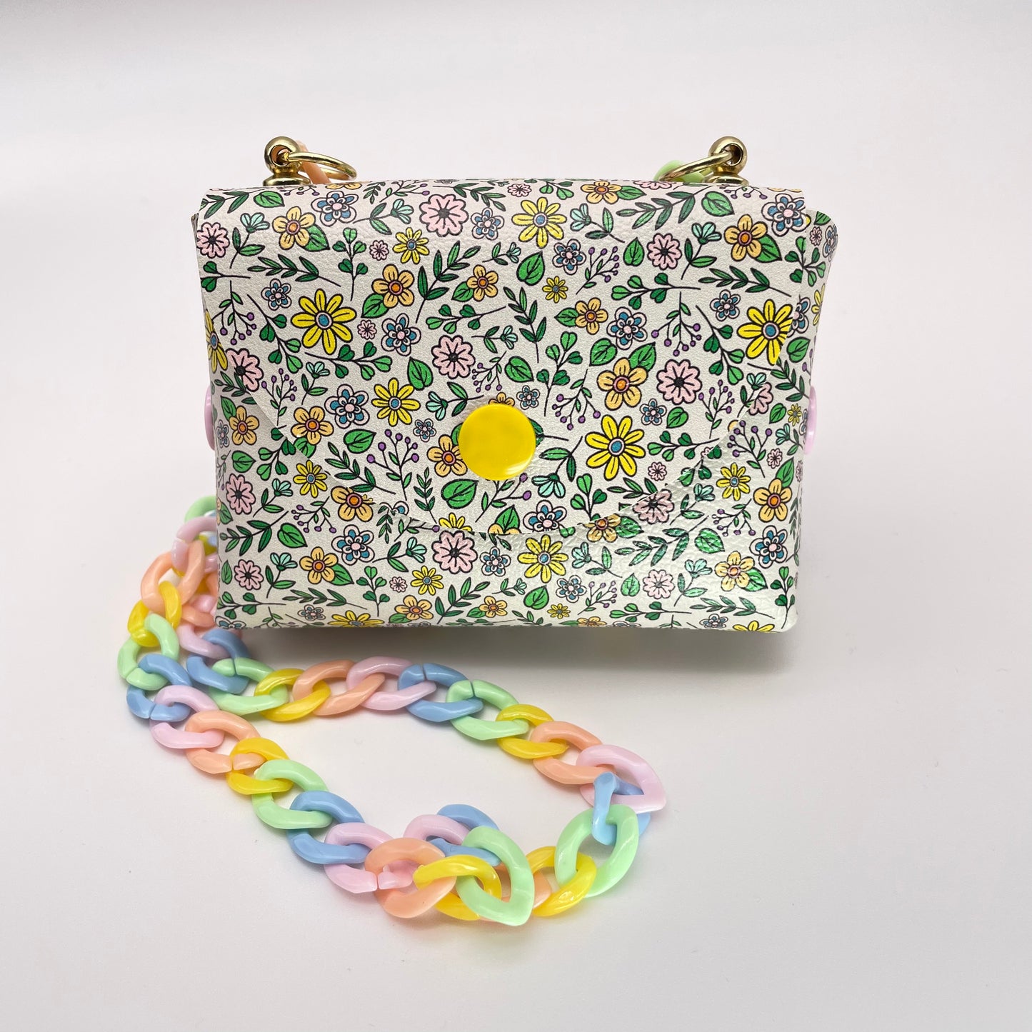 Pastel Daisy Floral Petite Purse