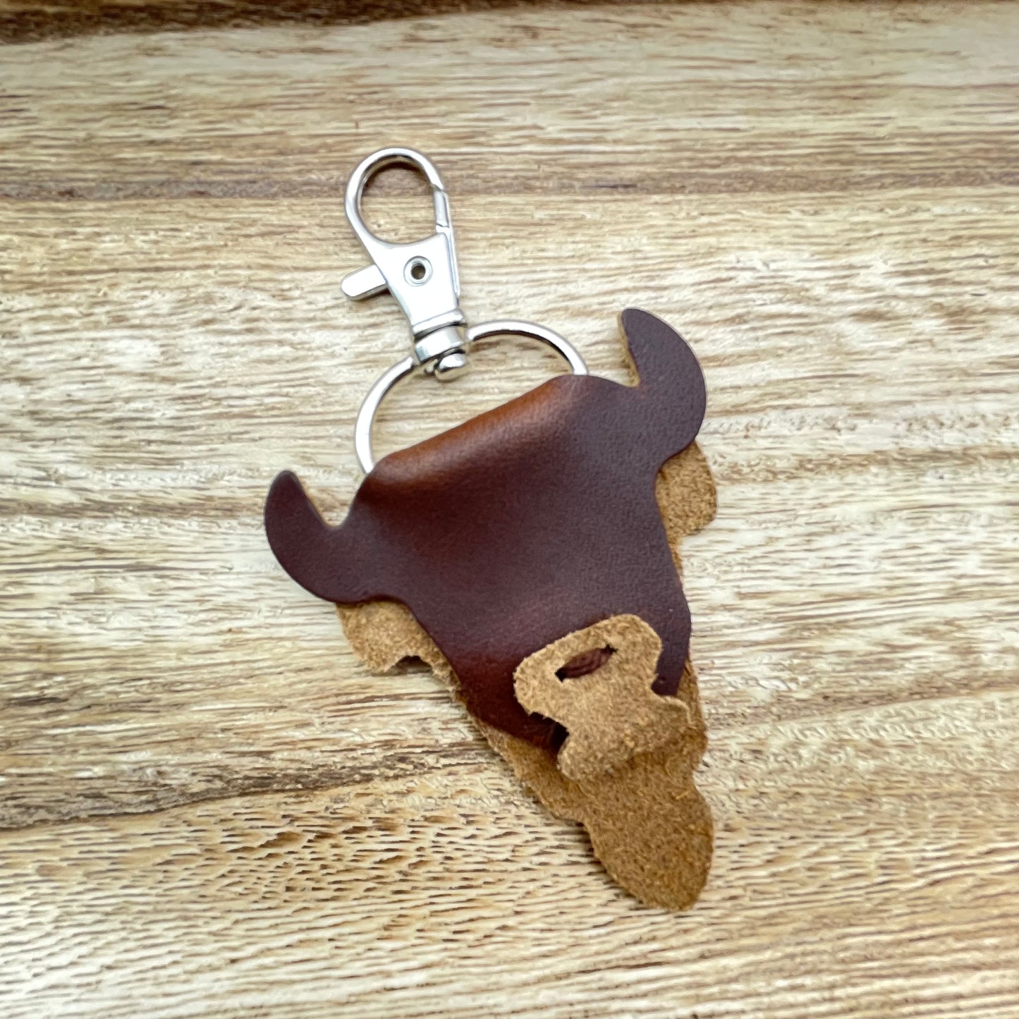 Genuine Leather Buffalo Keychain