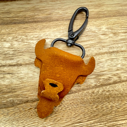 Genuine Leather Buffalo Keychain