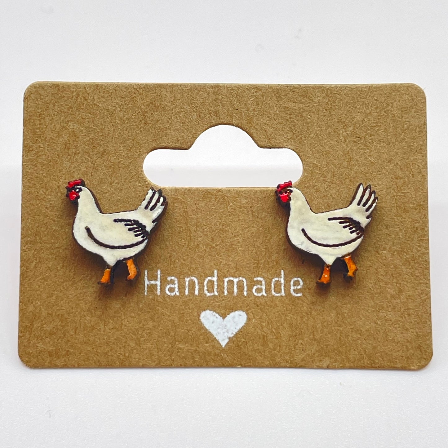 Chicken with Feet Stud Earrings