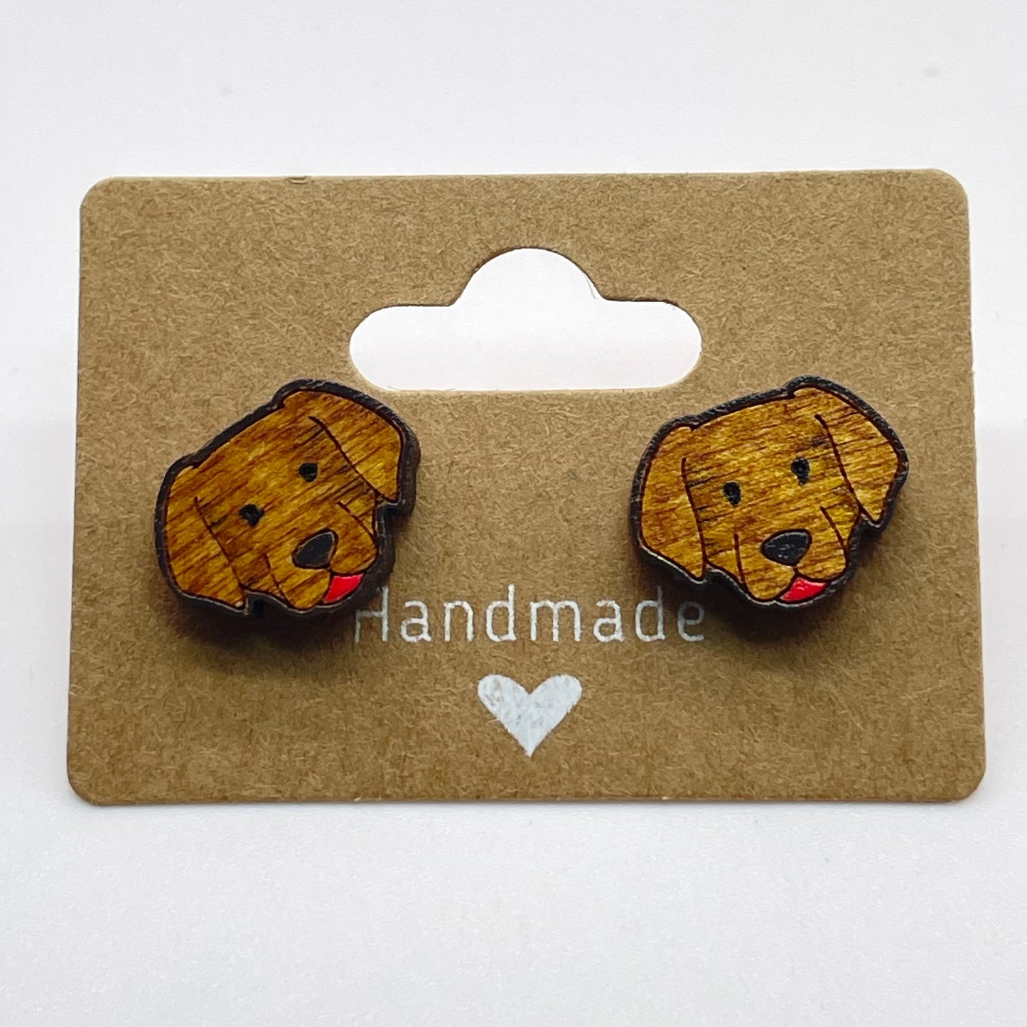 Retriever Dog Head Stud Earrings