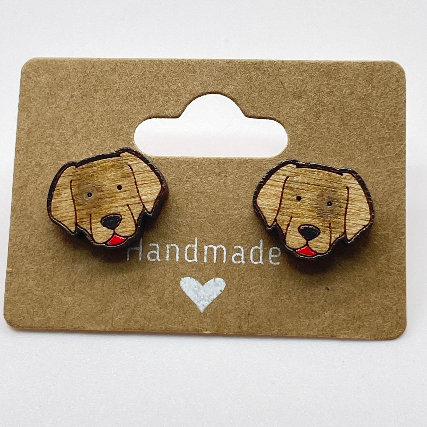 Retriever Dog Head Stud Earrings