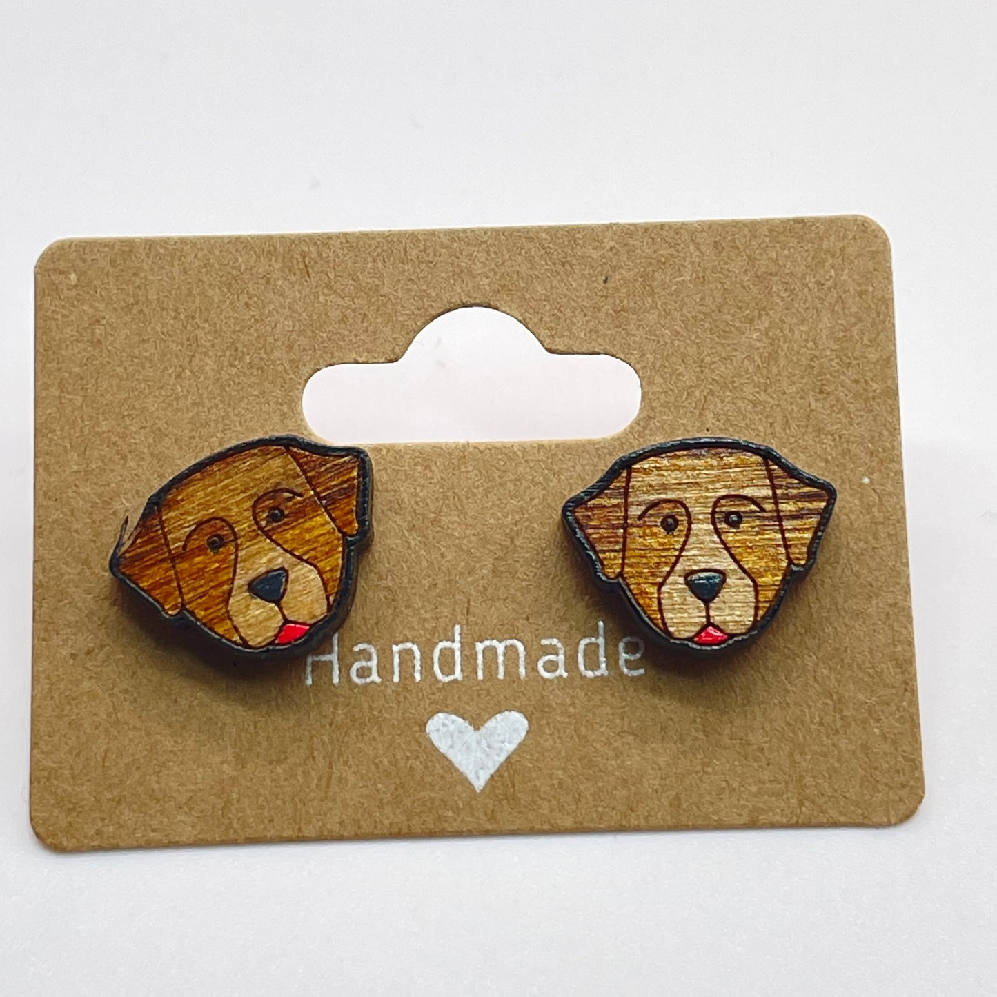 Bernese Dog Head Stud Earrings