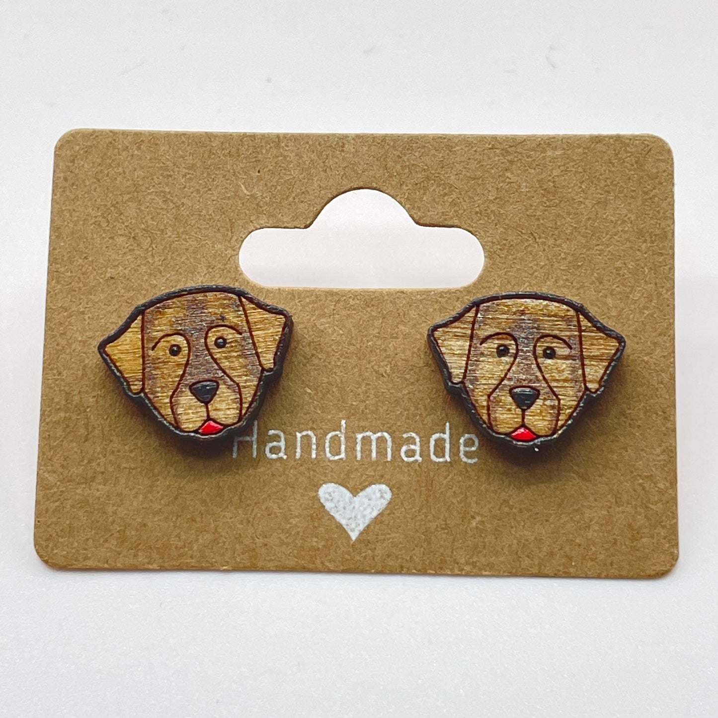 Bernese Dog Head Stud Earrings