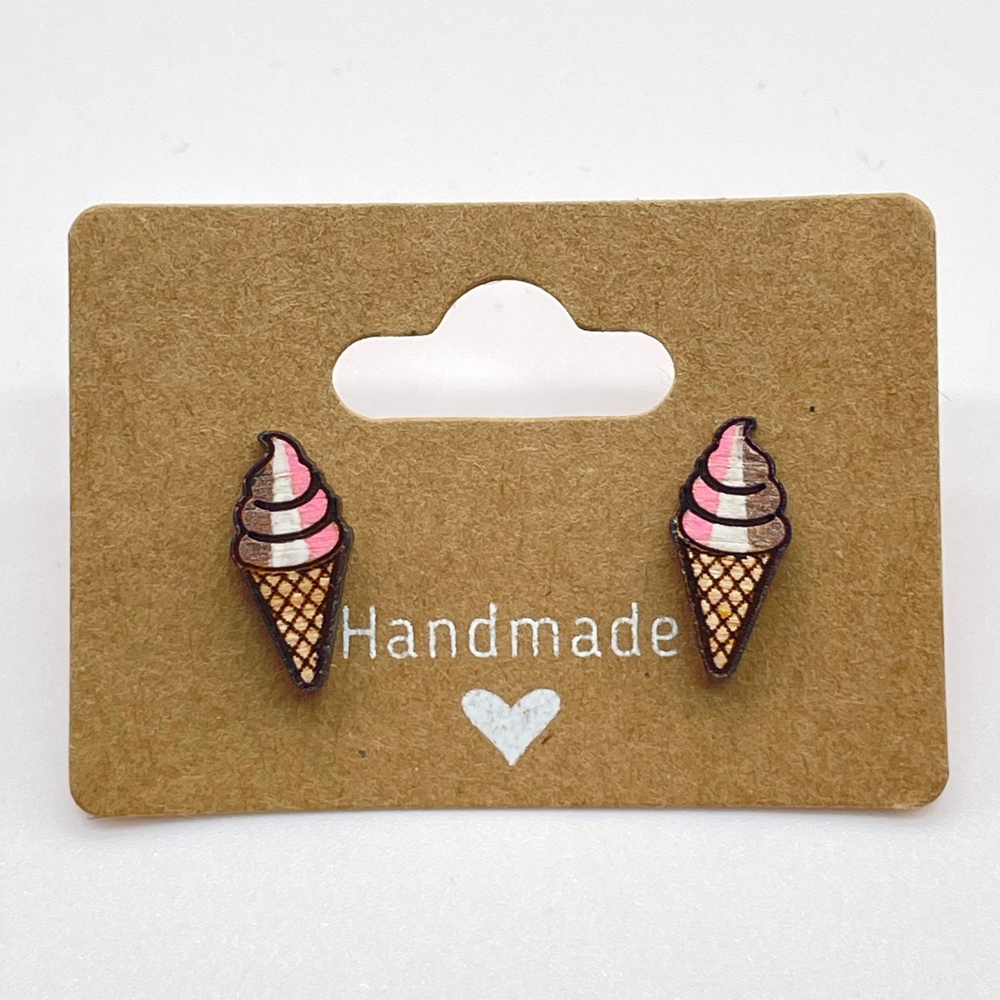 Ice Cream Cone Stud Earrings