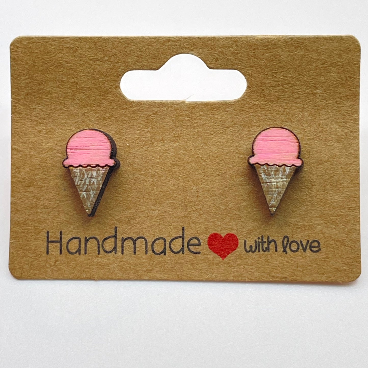 Ice Cream Cone Stud Earrings