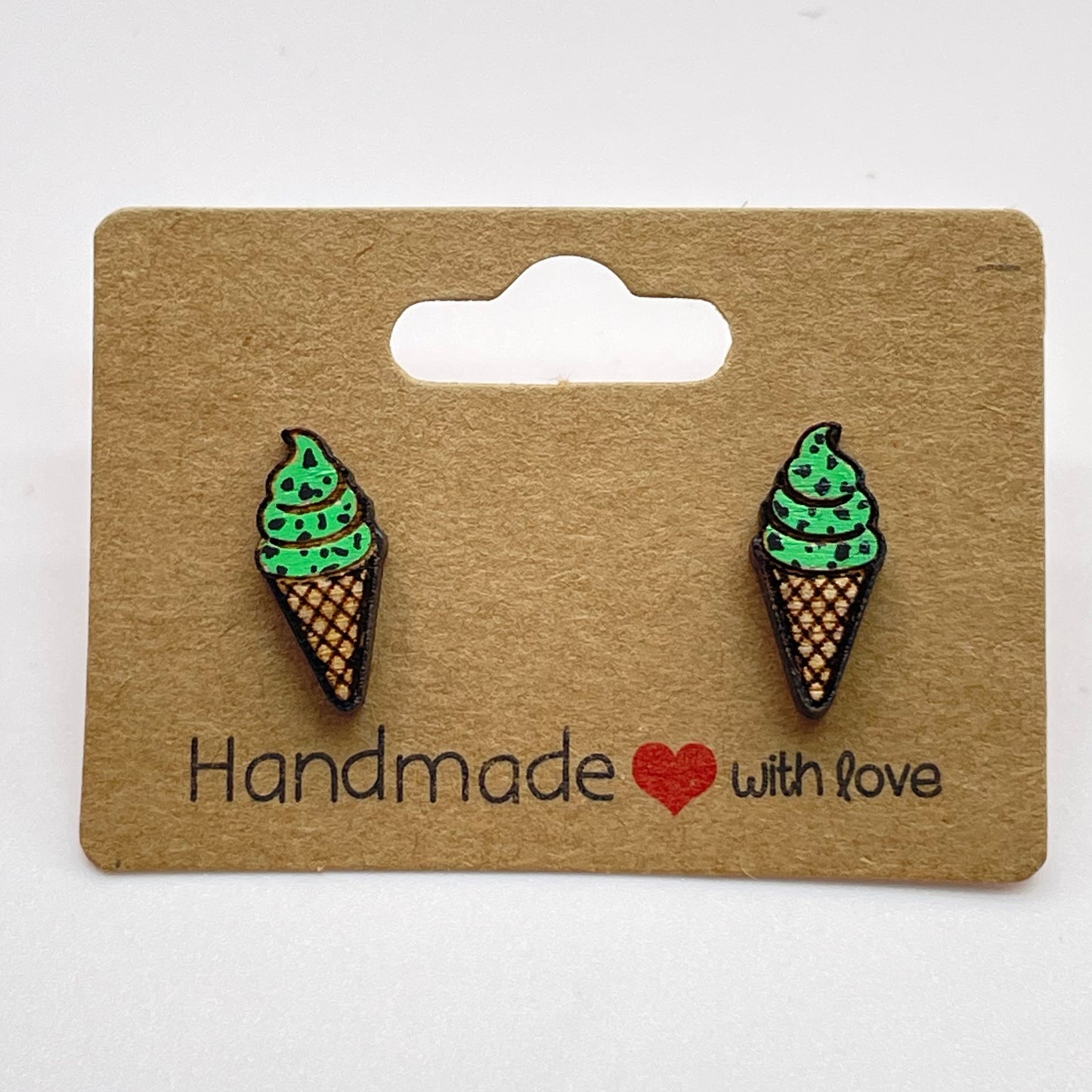 Ice Cream Cone Stud Earrings