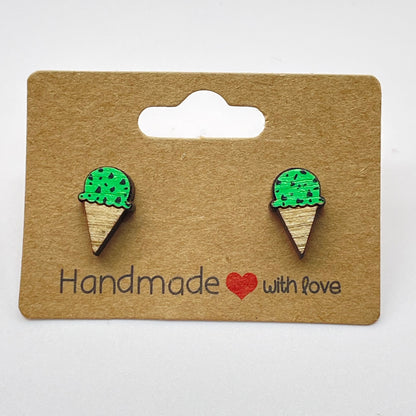 Ice Cream Cone Stud Earrings