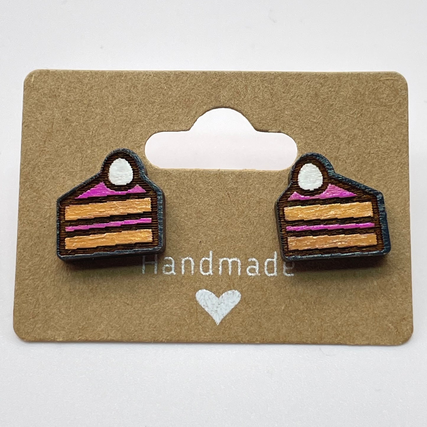 Slice of Cake Stud Earrings