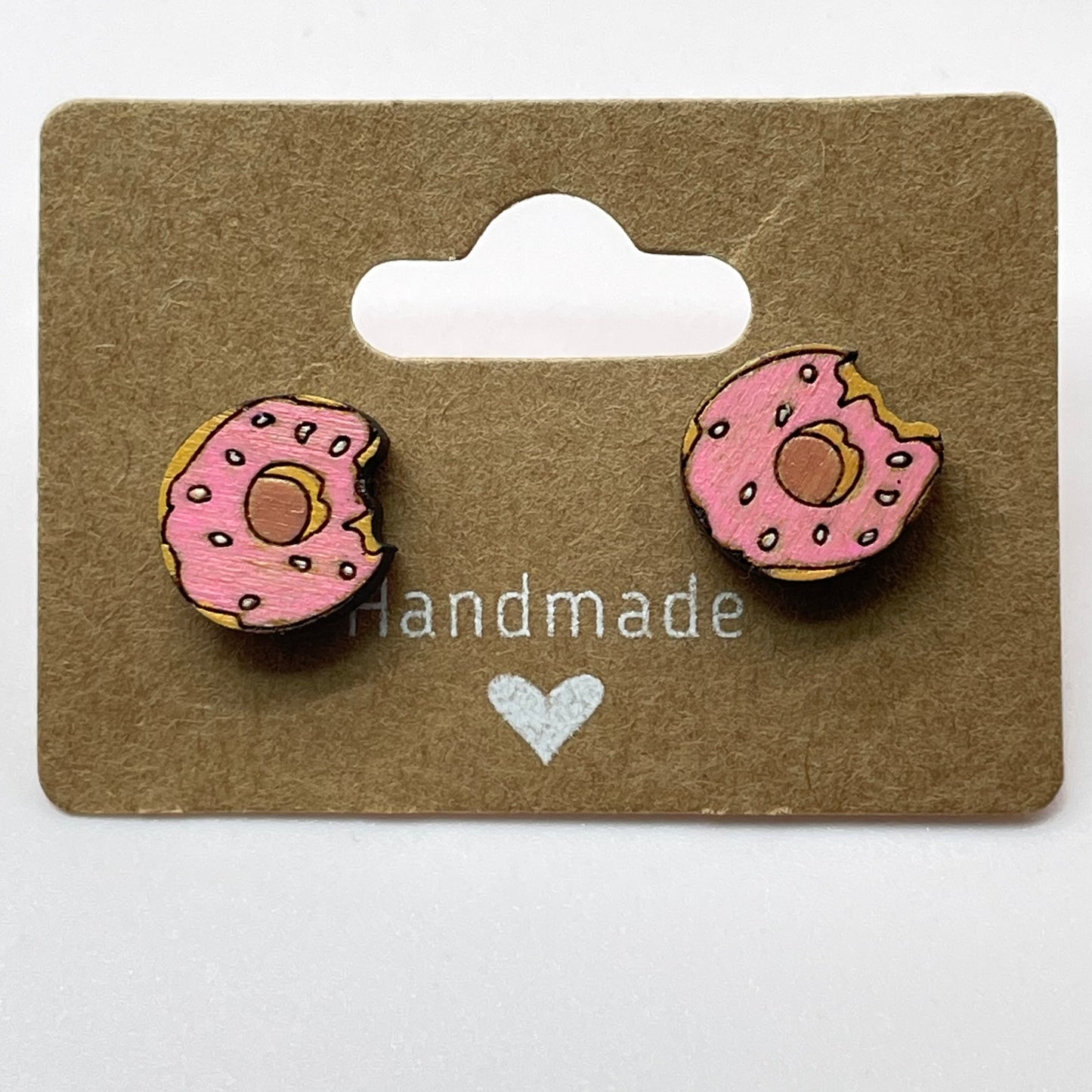 Small Plain Sprinkle Donut Stud Earrings