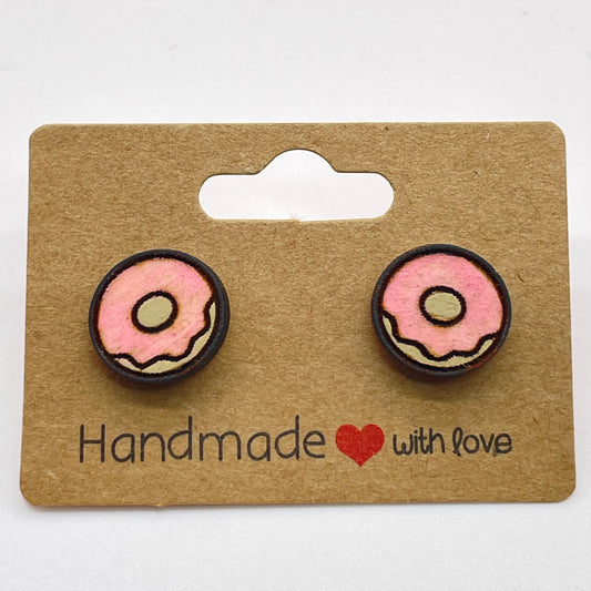 No Sprinkle Donuts Stud Earrings