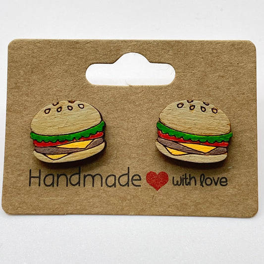 Hamburger Stud Earrings