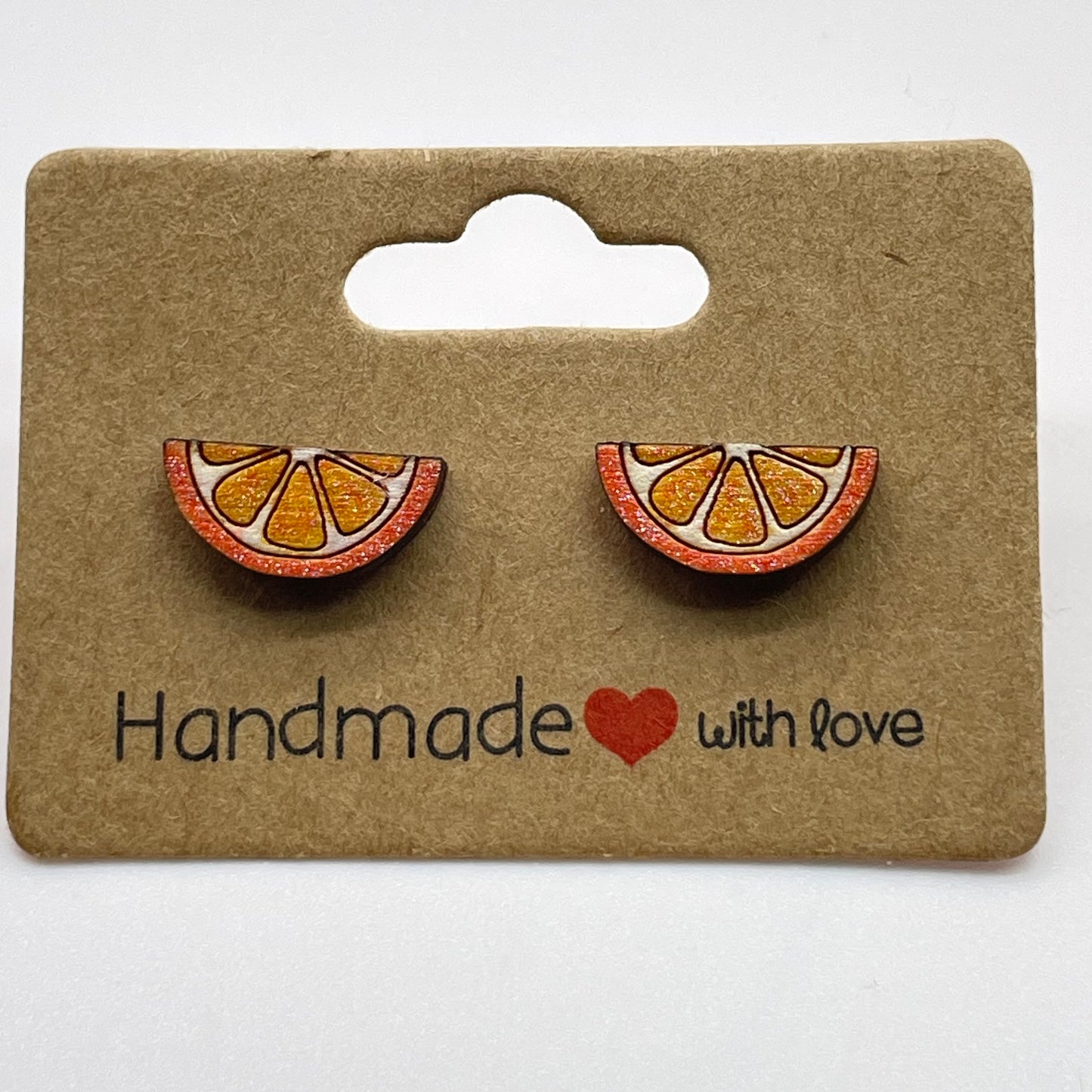 Orange Slice Stud Earrings