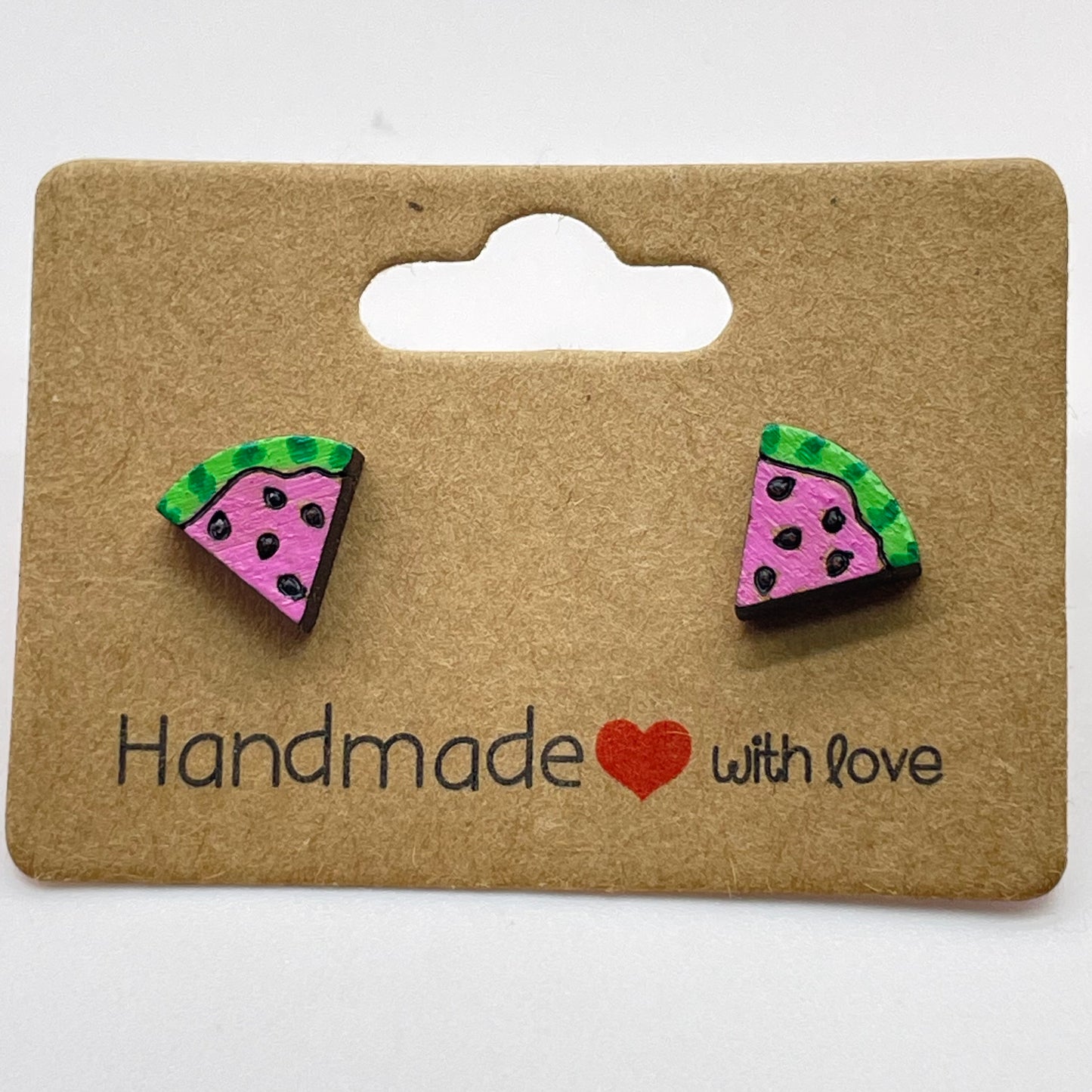 Watermelon Slice Stud Earrings