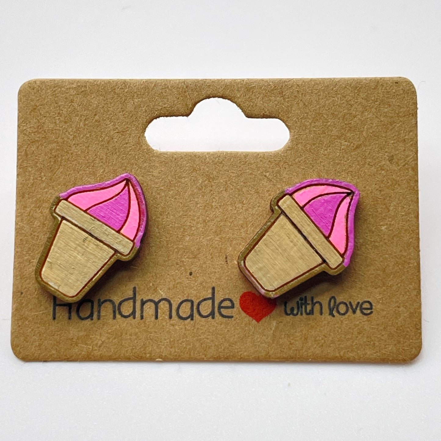 Ice Cream Cone Stud Earrings