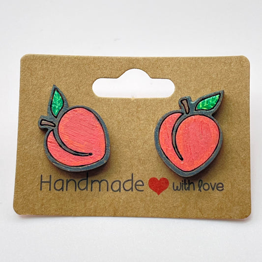 Peach Outlined Stud Earrings