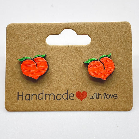 Peach Not Outlined Stud Earrings