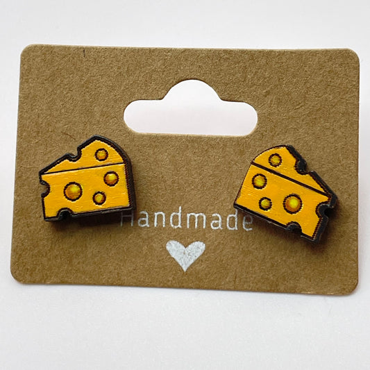 Cheese Wedge Stud Earrings