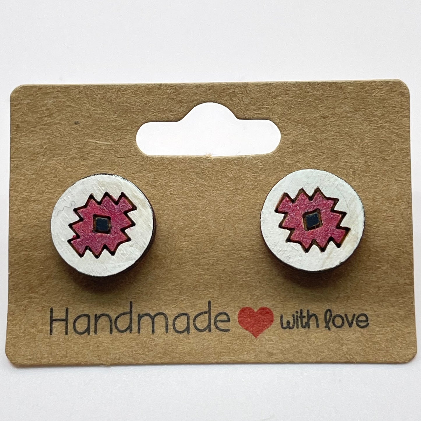 Aztec Simple Circle Stud Earrings