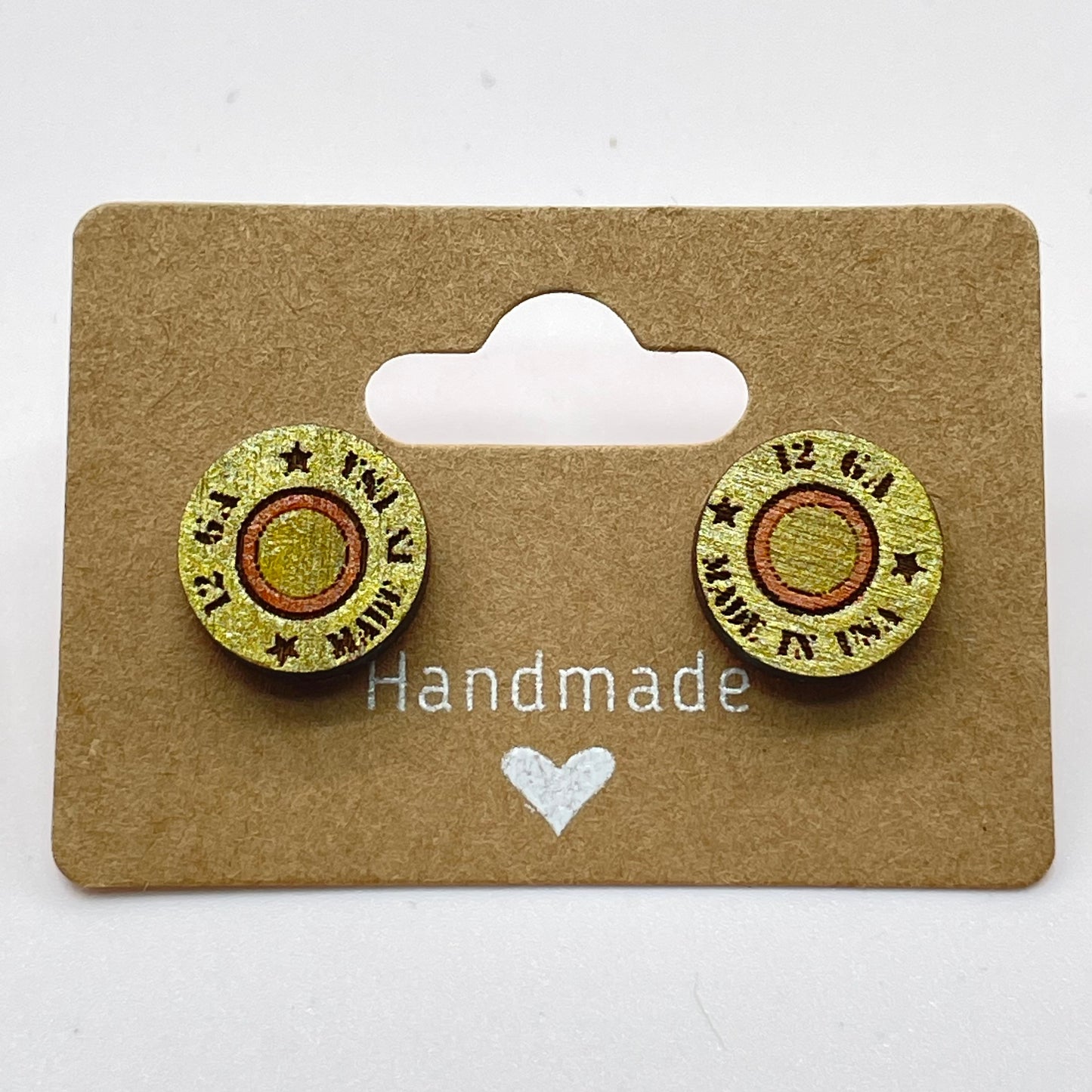 Bullet (Top View) Stud Earrings