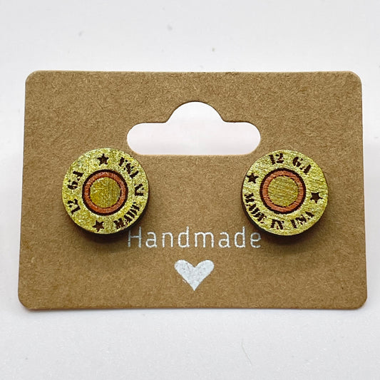 Bullet (Top View) Stud Earrings