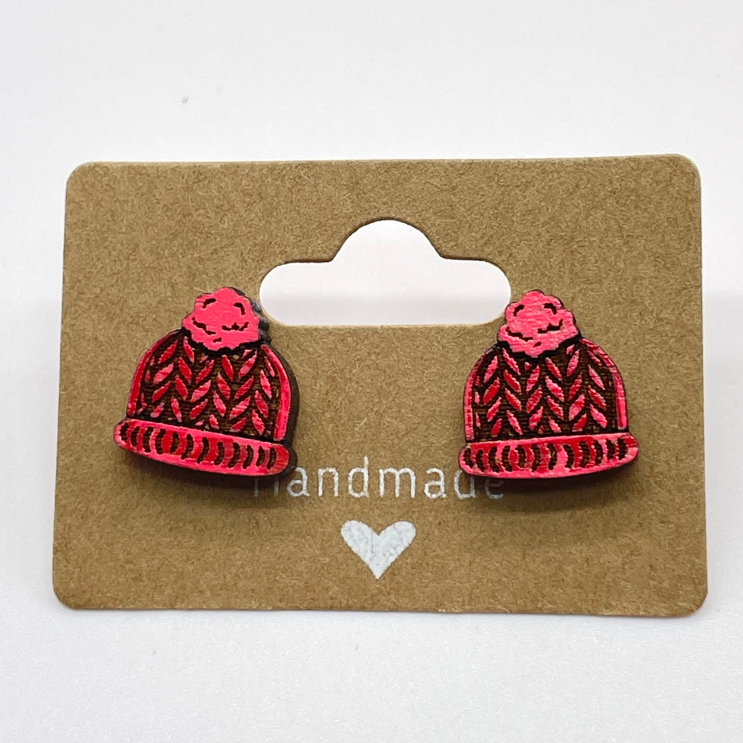 Knitted Hat Stud Earrings