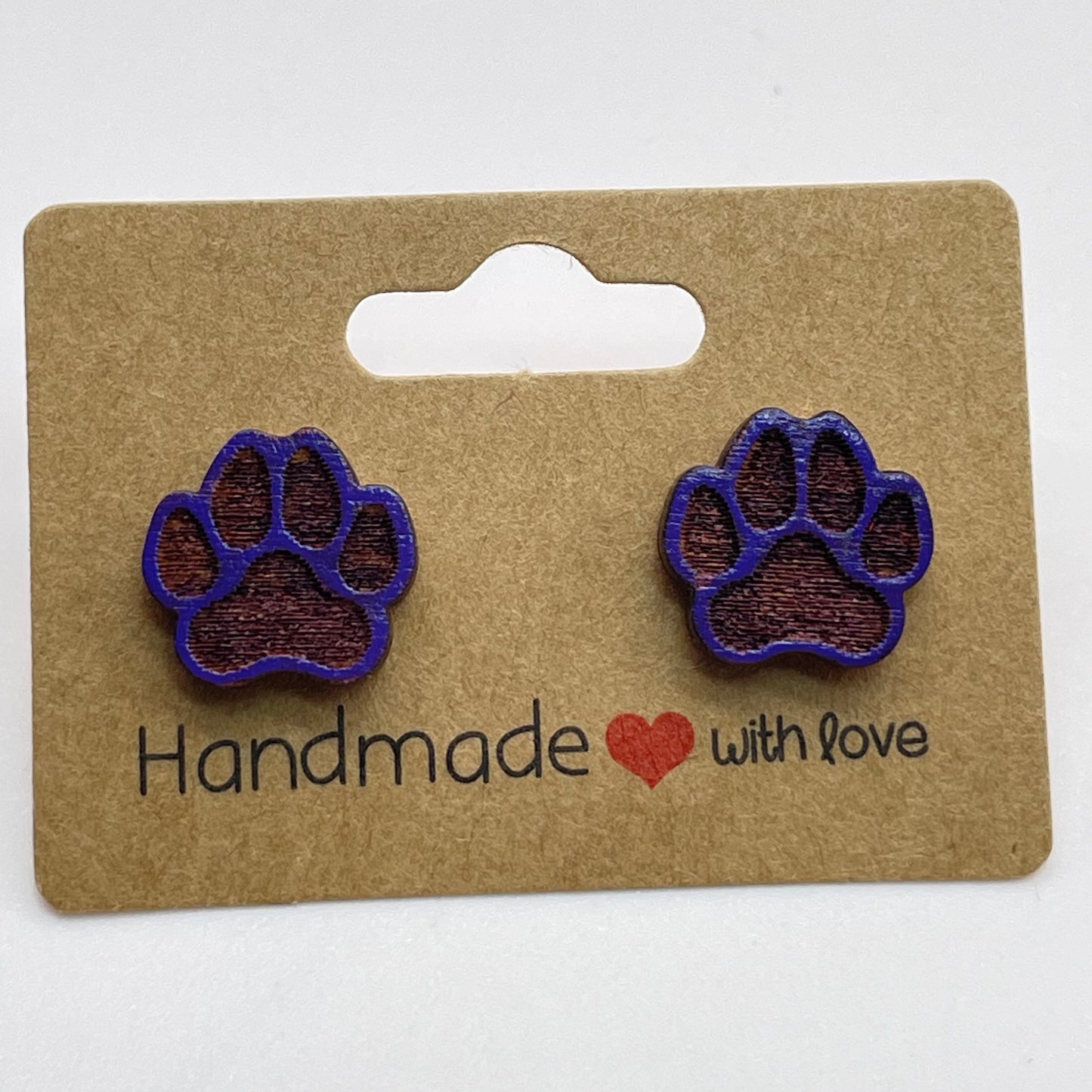 Paw Print Stud Earrings