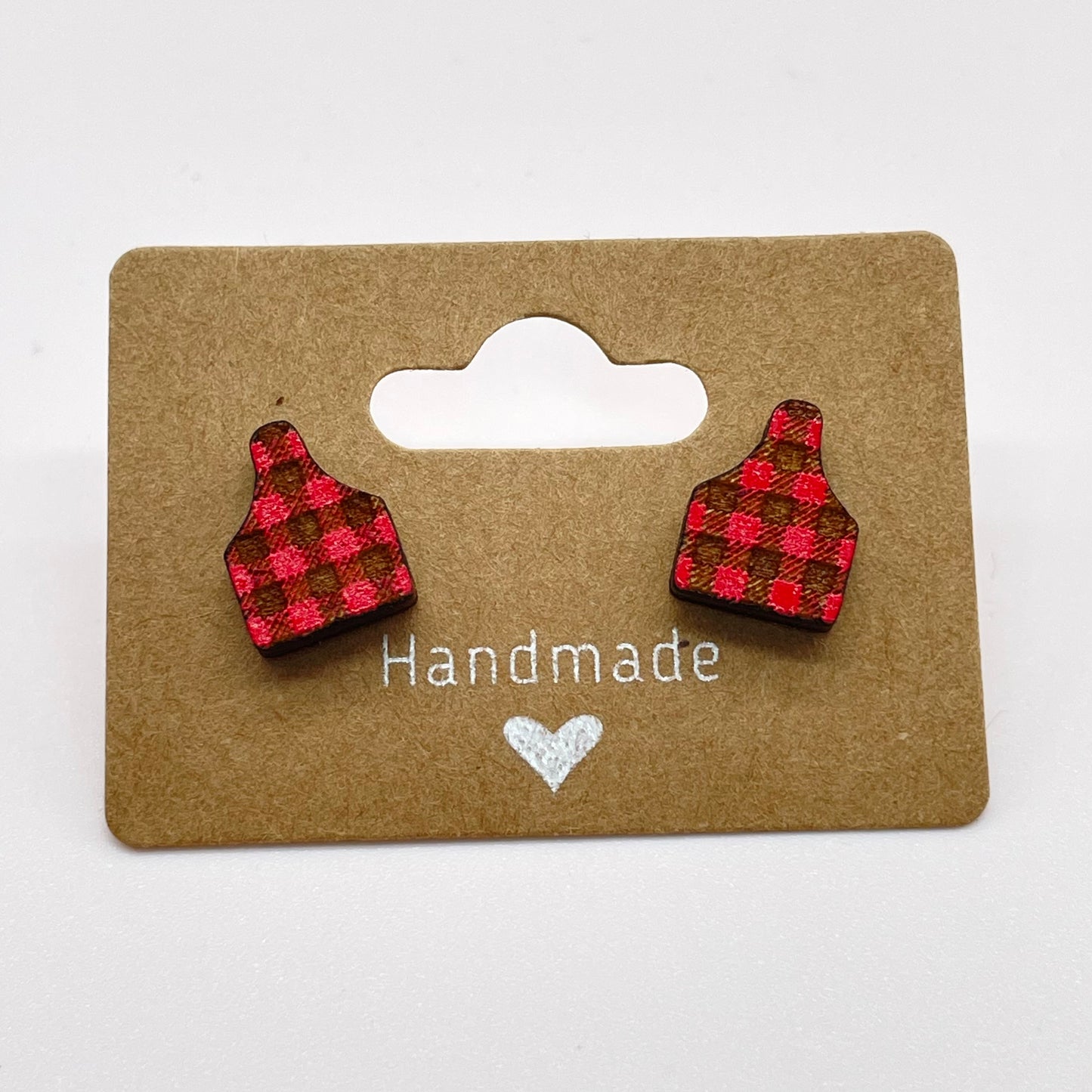 Cattle Tag Stud Earrings