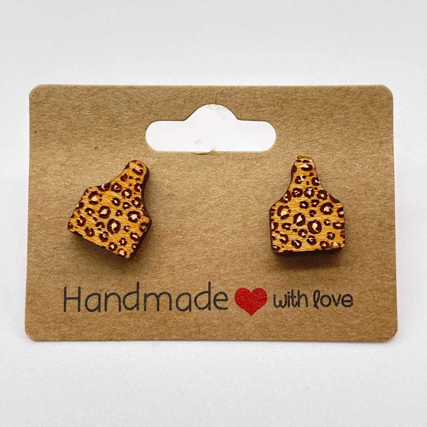 Cattle Tag Stud Earrings