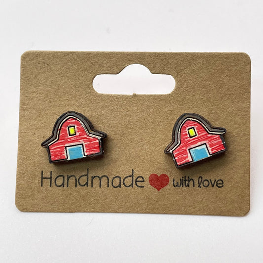 Barn Stud Earrings