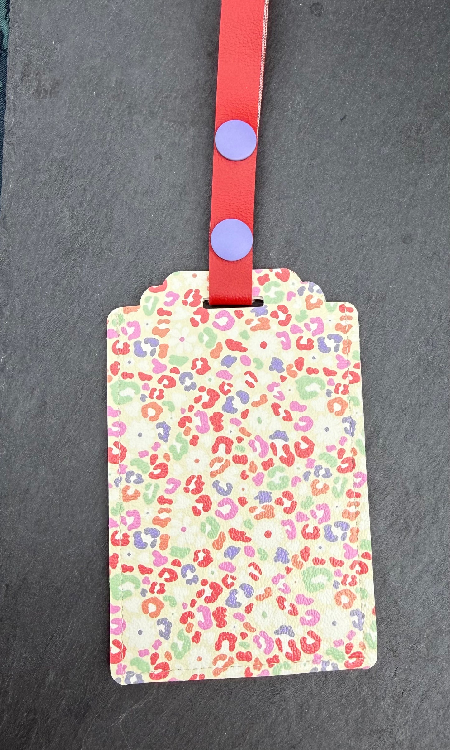 Sherbet Leopard Luggage Tag