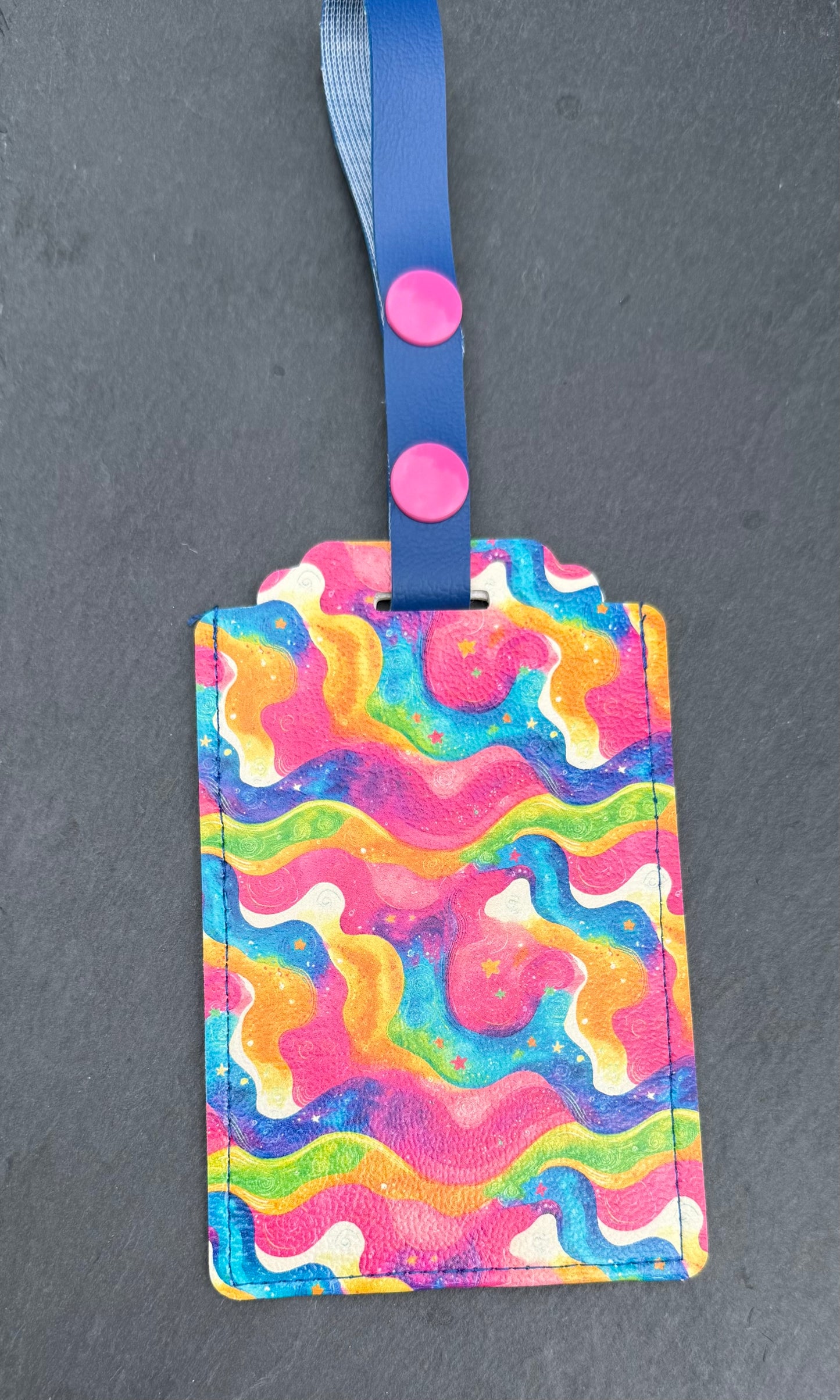 Rainbow Waves Luggage Tag
