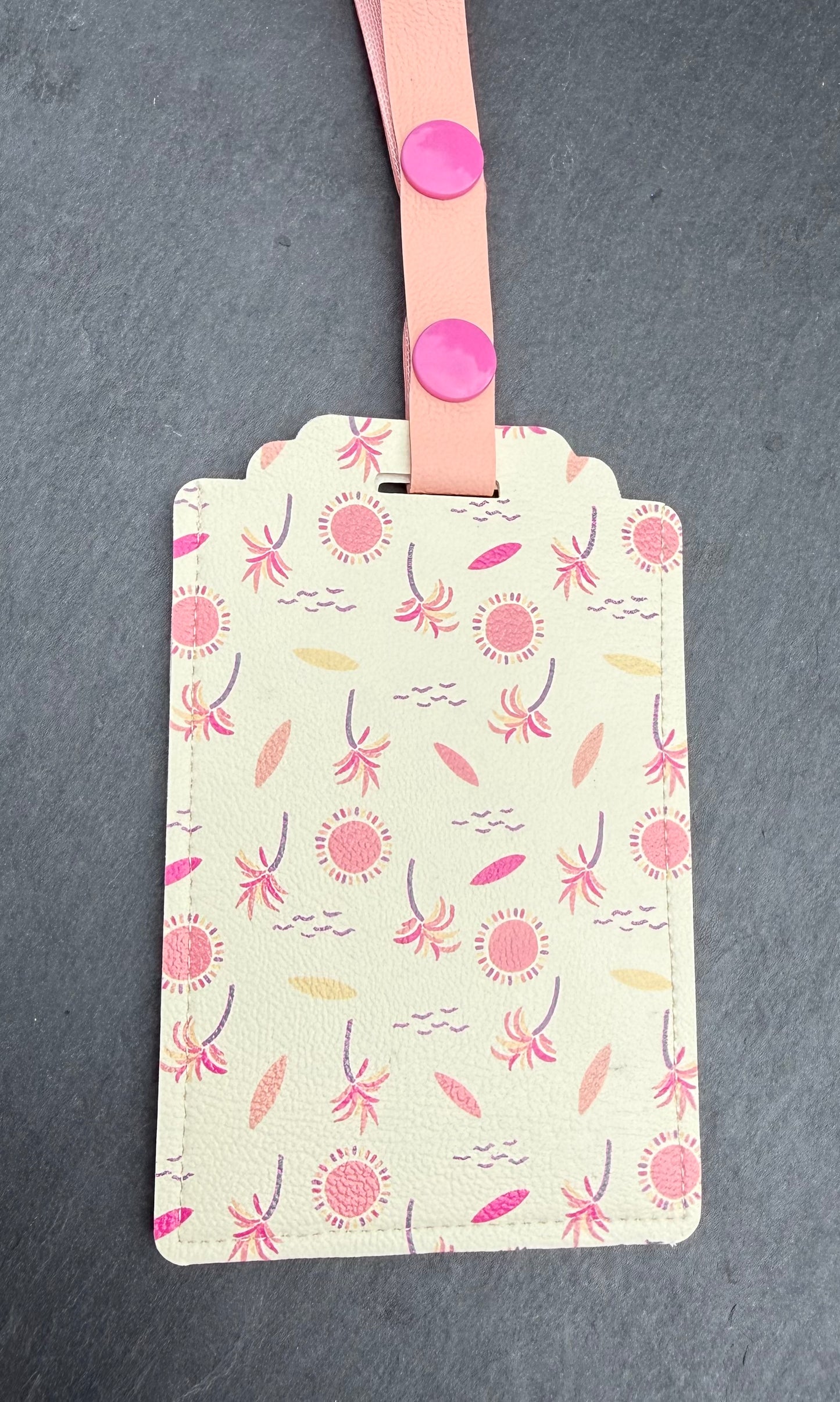 Pink Sunset Surf Luggage Tag