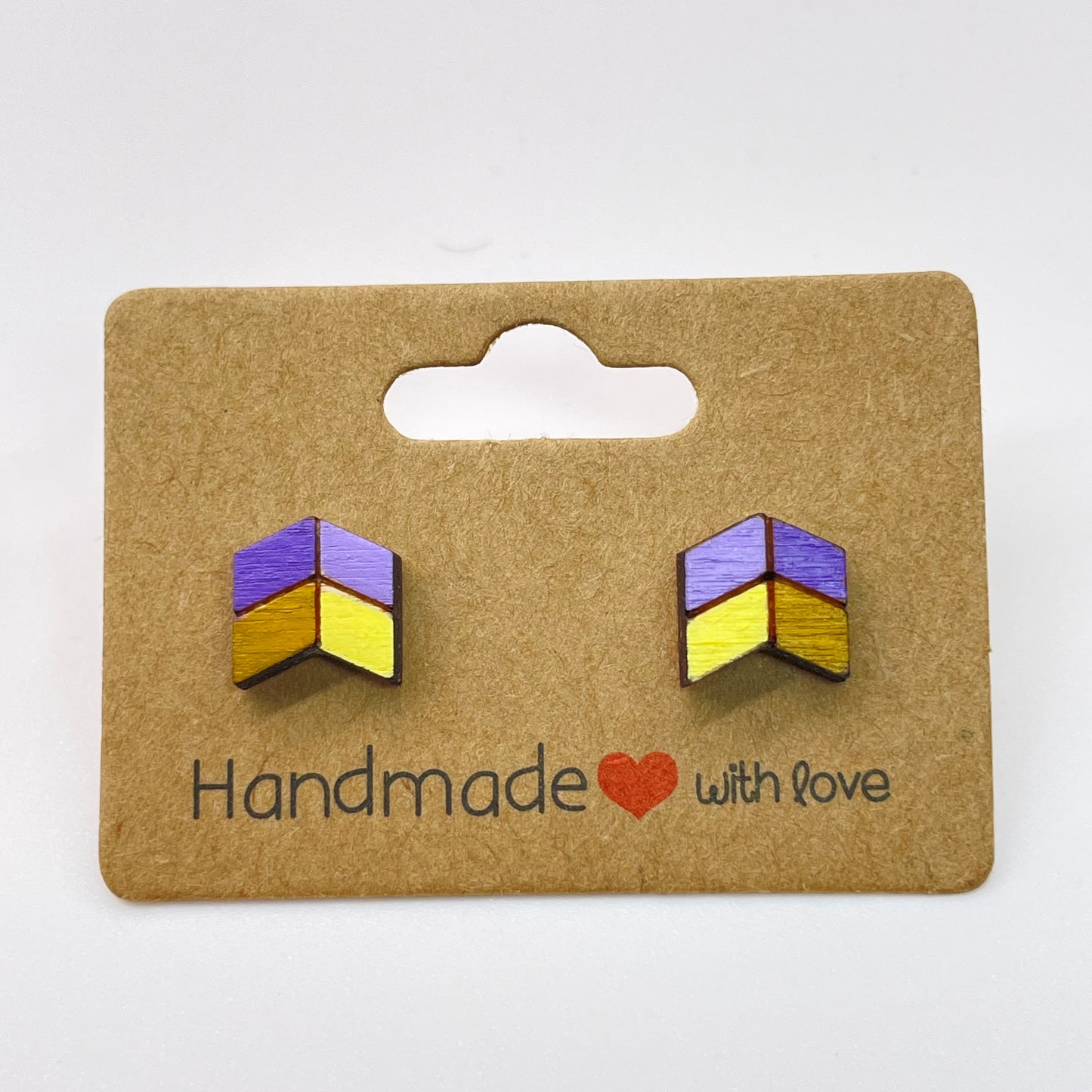 Chevron Shaped Stud Earrings