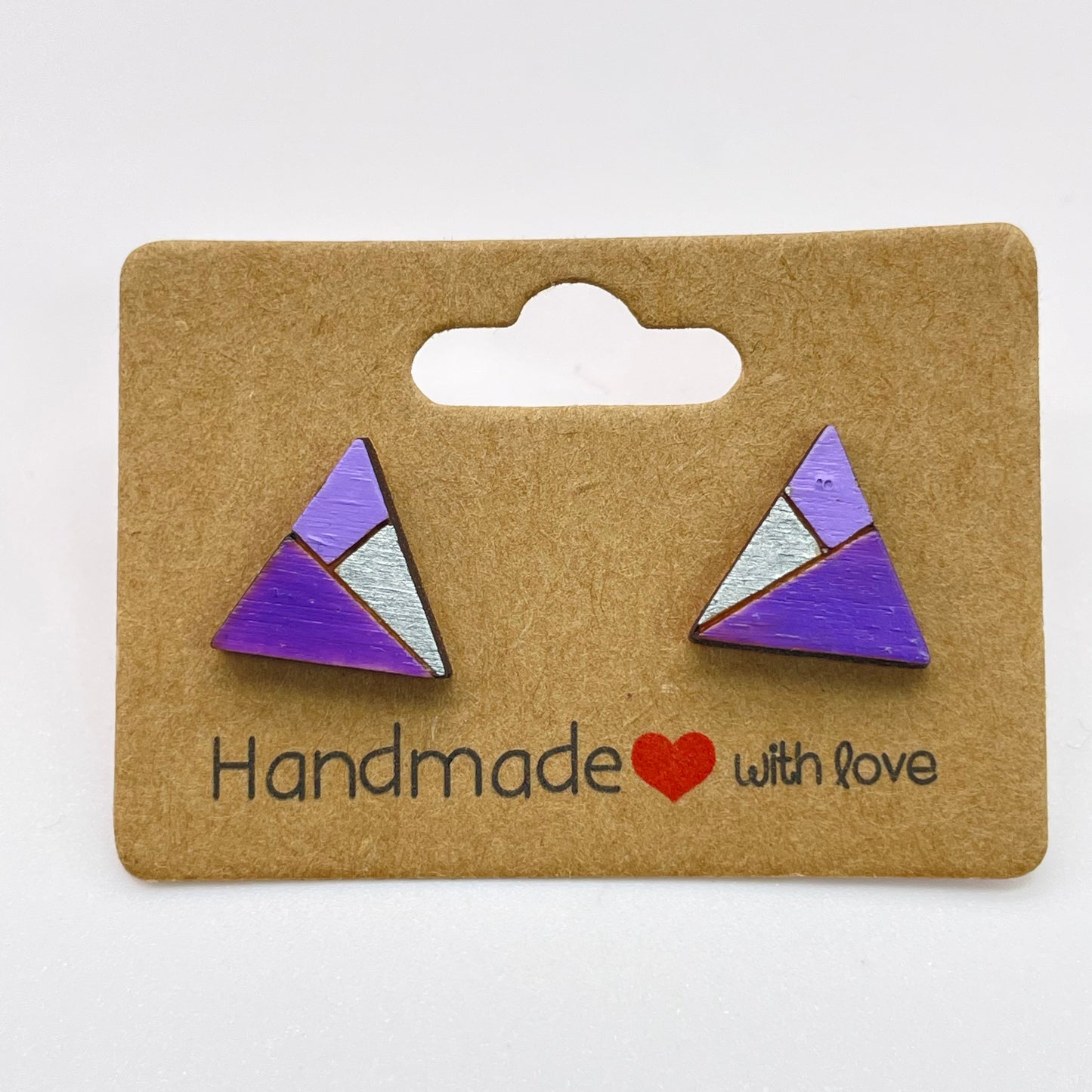 Triangle Shaped Stud Earrings