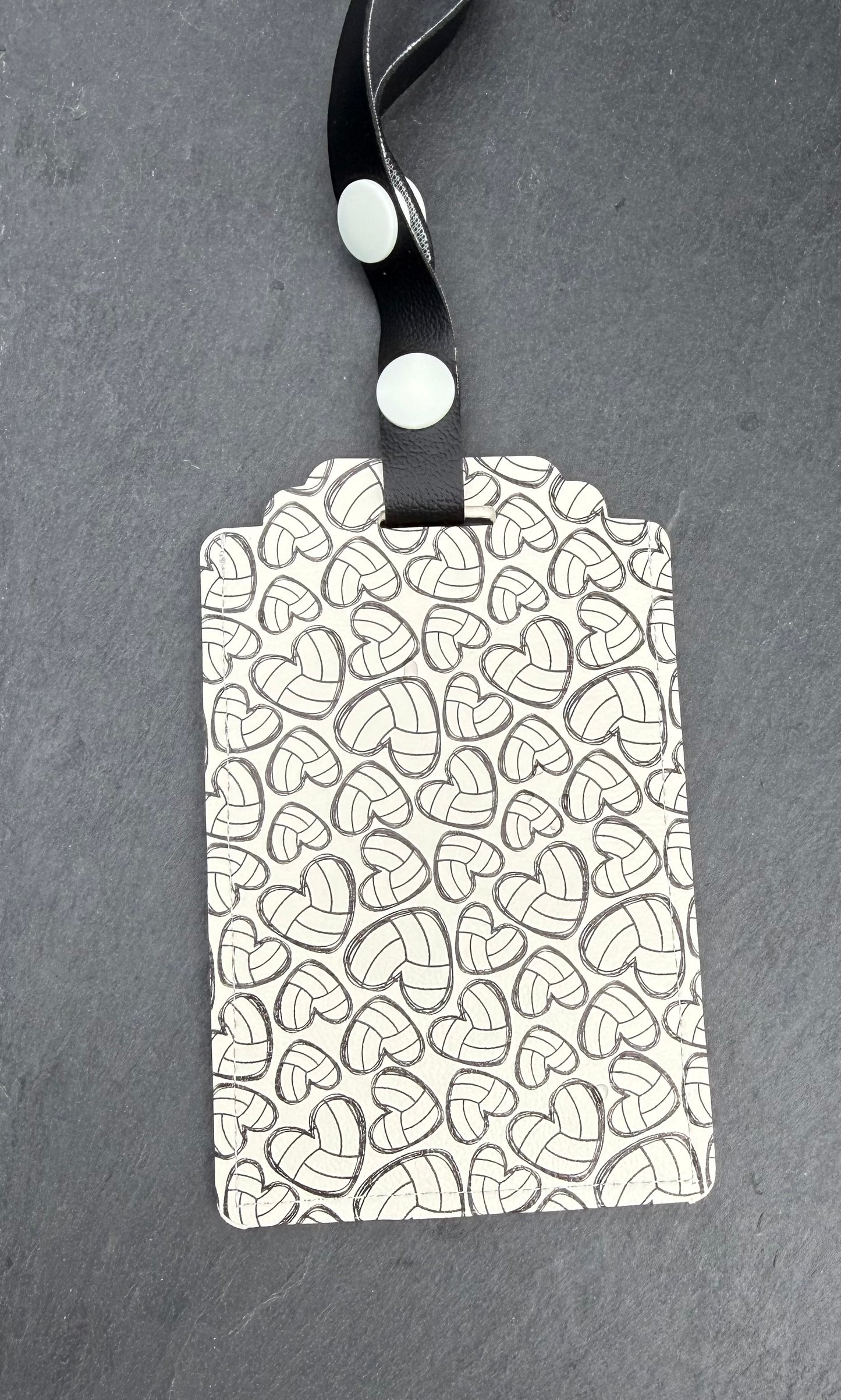 Volleyball Hearts Luggage Tag