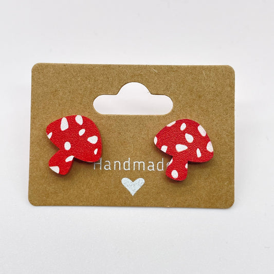 Acrylic Mushroom Stud Earrings