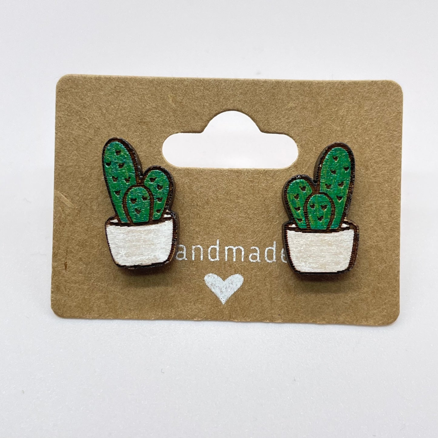 Potted Cactus Stud Earrings