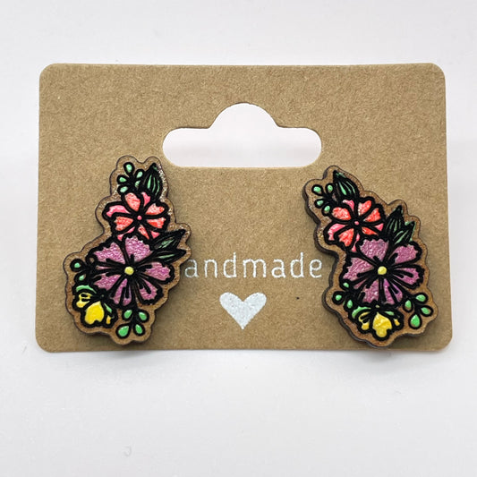 Bunch of Flowers Stud Earrings